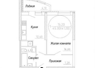 Продаю 1-ком. квартиру, 45.3 м2, Тверь