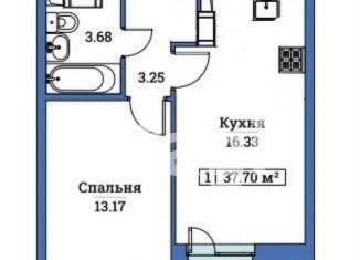 Однокомнатная квартира на продажу, 37.7 м2, Мурино, Екатерининская улица, 17