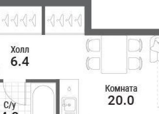 Квартира на продажу студия, 30.7 м2, Москва, жилой комплекс Нагатино Ай-Ленд, к1, метро Технопарк