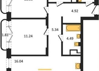 Продается 2-комнатная квартира, 72.3 м2, Новосибирск, метро Золотая Нива, Ленинградская улица, 342