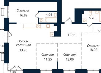 Продается четырехкомнатная квартира, 123.8 м2, Иркутск