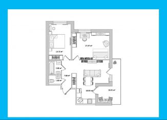 Продается 2-комнатная квартира, 72.5 м2, деревня Новосаратовка