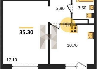 Продается однокомнатная квартира, 34.8 м2, Новосибирская область, Спортивная улица, 41