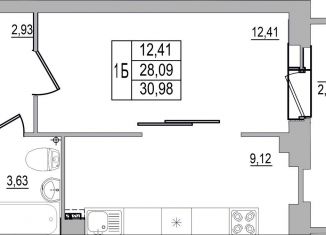 Продаю 1-комнатную квартиру, 31 м2, Псков, улица Юности, 32, ЖК Смарт-квартал