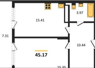 Продажа 1-ком. квартиры, 45.2 м2, Новосибирск, метро Золотая Нива