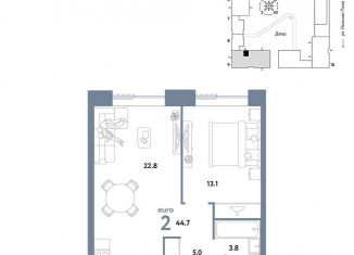 Продажа 2-ком. квартиры, 44.7 м2, Москва, ЮВАО