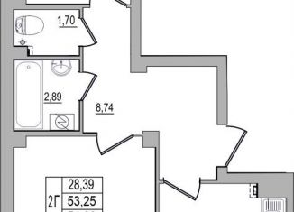 Продажа 2-ком. квартиры, 54.9 м2, Псков, улица Юности, 32, ЖК Смарт-квартал