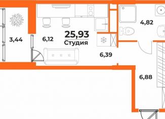 Продажа 1-комнатной квартиры, 25.9 м2, Хабаровск