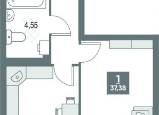 1-комнатная квартира на продажу, 38 м2, Кировская область, улица Рудницкого, 10А