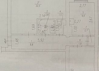 2-комнатная квартира на продажу, 64.2 м2, Кемеровская область, посёлок Чистогорский, 68