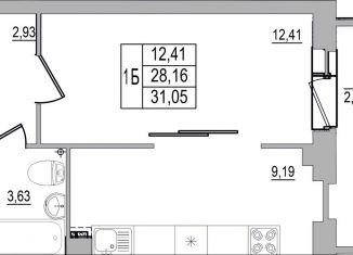 Продаю 1-ком. квартиру, 31.1 м2, Псков, улица Юности, 32, ЖК Смарт-квартал