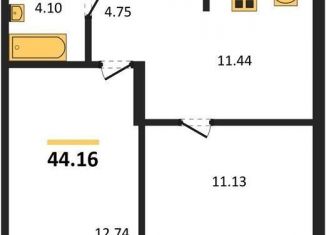 Продажа 2-ком. квартиры, 44.2 м2, Новосибирск