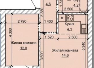 Продажа двухкомнатной квартиры, 40.4 м2, Барнаул