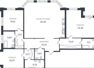 3-комнатная квартира на продажу, 216.7 м2, Санкт-Петербург, Петровская коса, 1к2, Петровская коса