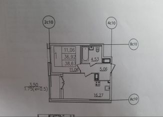 Продам 1-ком. квартиру, 38.7 м2, Санкт-Петербург, улица Типанова, 22с1