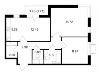 Продам 3-ком. квартиру, 68.6 м2, Московская область, микрорайон Клубничное Поле, 10