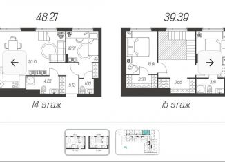 Продам 3-комнатную квартиру, 87.7 м2, Тула, Зареченский территориальный округ