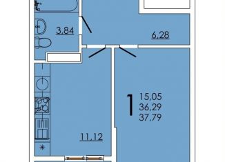 Продам 1-ком. квартиру, 37.8 м2, Ростов-на-Дону