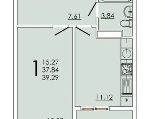 Продам 1-ком. квартиру, 39.3 м2, Ростовская область