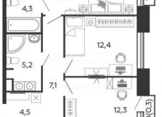 Продаю трехкомнатную квартиру, 87.8 м2, Москва, 1-я очередь, к13, ЖК Шагал