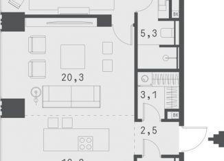 2-ком. квартира на продажу, 92.6 м2, Москва, Садовая-Сухаревская улица, 14с1