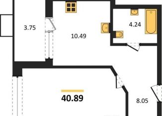 Продается 1-комнатная квартира, 40.9 м2, Воронеж, Железнодорожный район, набережная Чуева, 7