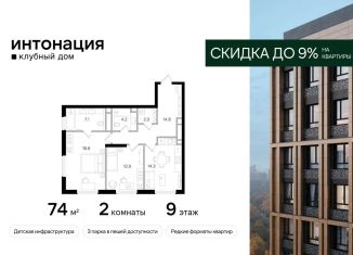 Продажа 2-ком. квартиры, 74 м2, Москва, СЗАО, Щукинская улица, 3