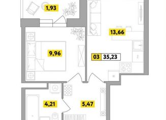 Продаю двухкомнатную квартиру, 35.2 м2, Московская область