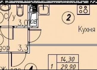 1-ком. квартира на продажу, 29.9 м2, Московская область, Больничный переулок