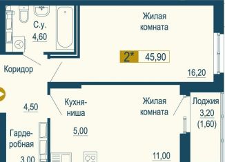 Продается 2-ком. квартира, 45.9 м2, Свердловская область