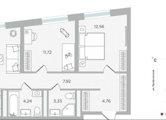 Продажа 2-ком. квартиры, 64.2 м2, Тюмень, ЖК Машаров