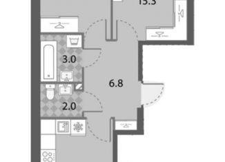 Продам 2-комнатную квартиру, 59.2 м2, Москва, улица Авиаторов, 1