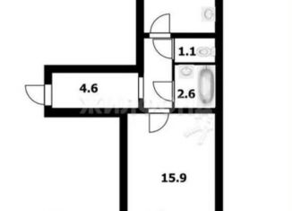 Продам 1-ком. квартиру, 37.2 м2, Новосибирская область, Спортивная улица, 9/2