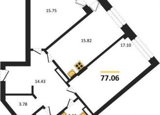 Продажа 2-комнатной квартиры, 77.1 м2, Воронеж, Коминтерновский район, Электросигнальная улица, 9Ак2