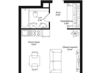 Продажа однокомнатной квартиры, 30.9 м2, Москва, СЗАО, улица Маршала Бирюзова, 1к1