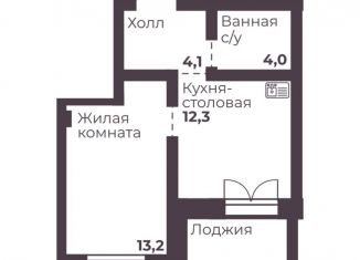 Продаю 1-комнатную квартиру, 33.6 м2, Челябинск