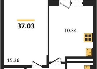 Продажа однокомнатной квартиры, 37 м2, Воронеж, Советский район