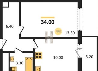 1-комнатная квартира на продажу, 34 м2, Ростовская область, улица Ерёменко, 110с2