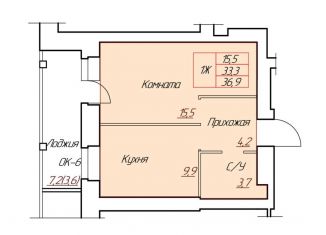 Продам 1-ком. квартиру, 36.9 м2, Череповец