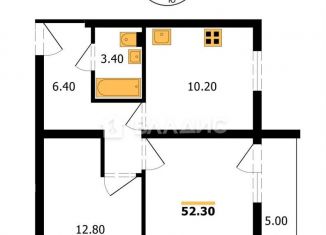 Продажа 2-комнатной квартиры, 50.8 м2, посёлок Заклязьменский, Зелёная улица, 12