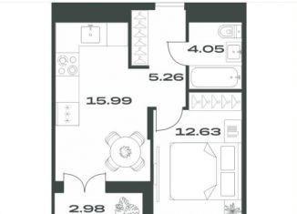 Продам 1-комнатную квартиру, 40.9 м2, Тульская область