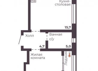 Продается 1-ком. квартира, 36 м2, Челябинск