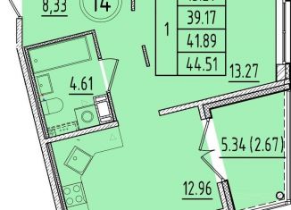 Однокомнатная квартира на продажу, 39.2 м2, Санкт-Петербург