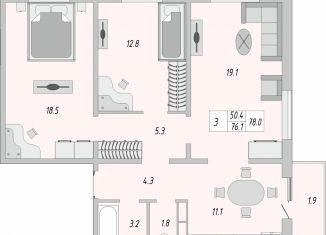 Продаю 3-ком. квартиру, 78 м2, Удмуртия