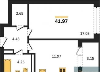 Продается 1-комнатная квартира, 42 м2, Воронеж, Центральный район