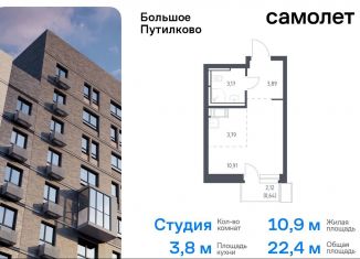 Продажа квартиры студии, 22.4 м2, деревня Путилково