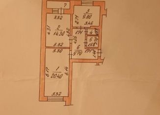 Продаю 2-комнатную квартиру, 57.5 м2, Чебоксары, улица Мате Залка, 12к2