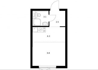 Продам квартиру студию, 21.7 м2, Москва, метро Раменки, жилой комплекс Большая Очаковская 2, 2.2