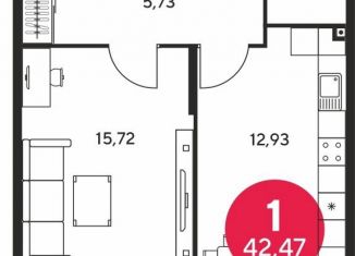 Продается 1-ком. квартира, 42.5 м2, Ростовская область