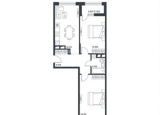 Продаю 2-ком. квартиру, 61.1 м2, Московская область, Лесная улица, к27